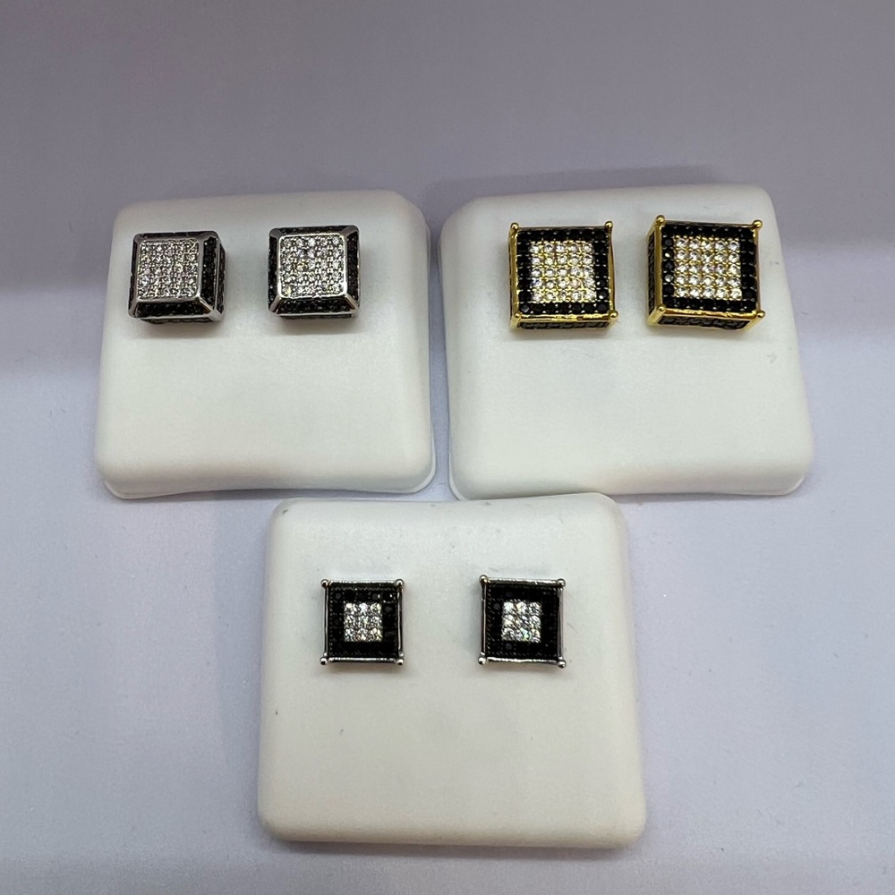 Elegant Square Stud Earrings Set unisex